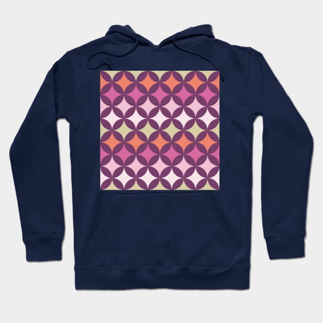 Geometric Pattern: Circle Nested: Orchid Hoodie by Red Wolf